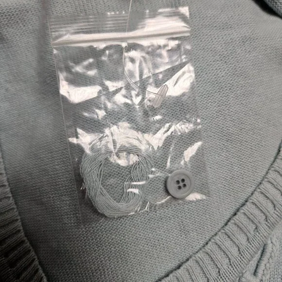 Liz Claiborne Light Blue Cotton Knit Sweater With Circle Design Womens Size 1X - Picture 11 of 11